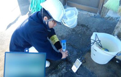井戸水質調査(井戸水のｐHチェック)